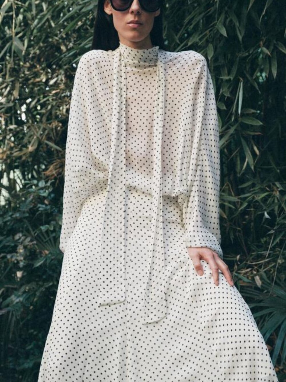 ZARA ZW COLLECTION POLKA DOT MIDI SKIRT - Picture 8 of 16
